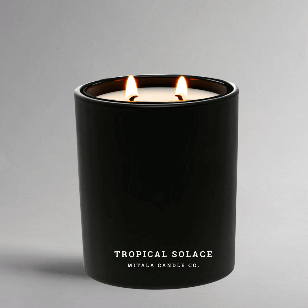 Tropical Solace soy candle — pineapple, mango, peach, coconut — luxury hand-poured tropical candle — Mitala Candle Co.